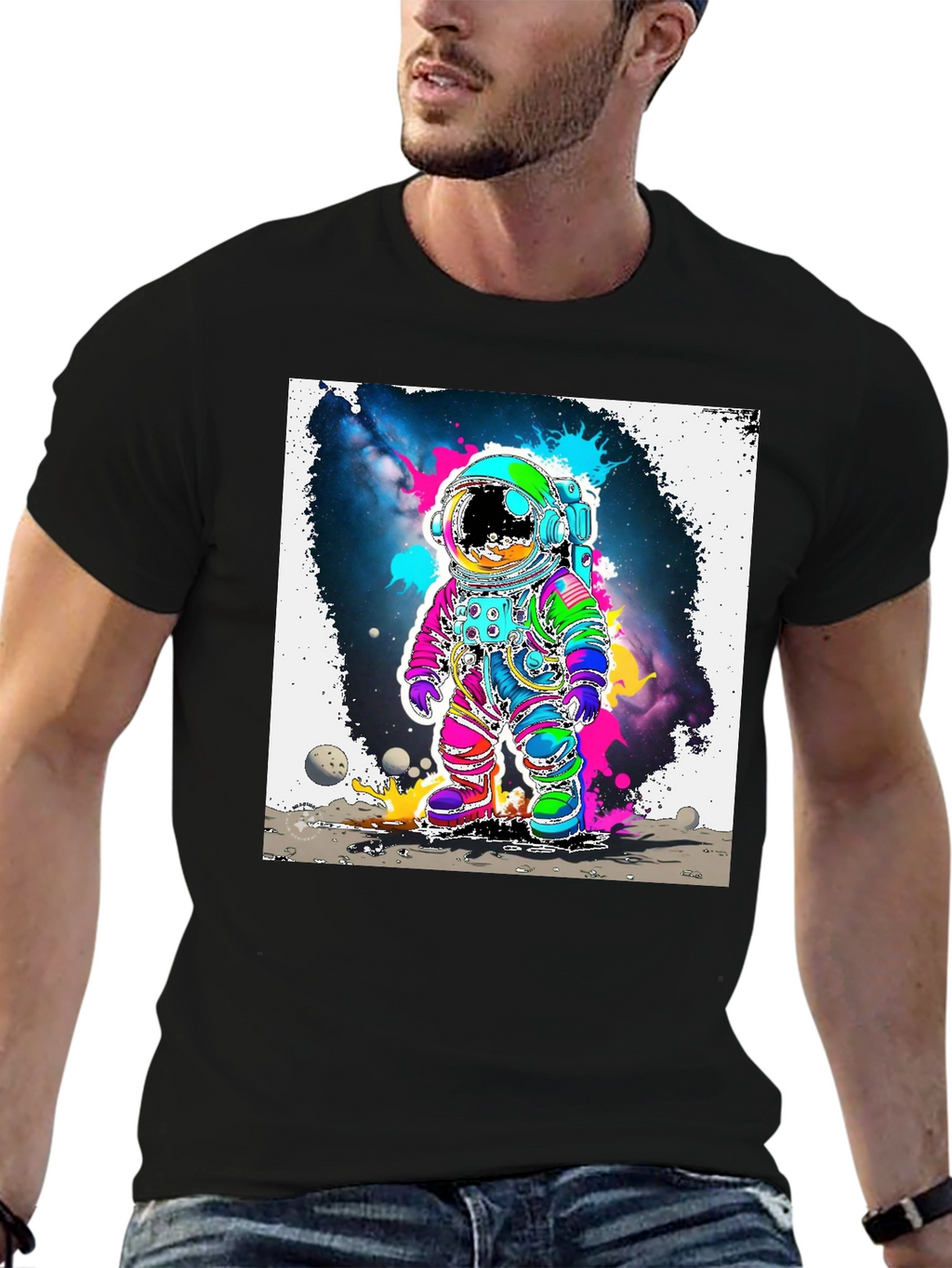 Neon Space Astronaut T-Shirt