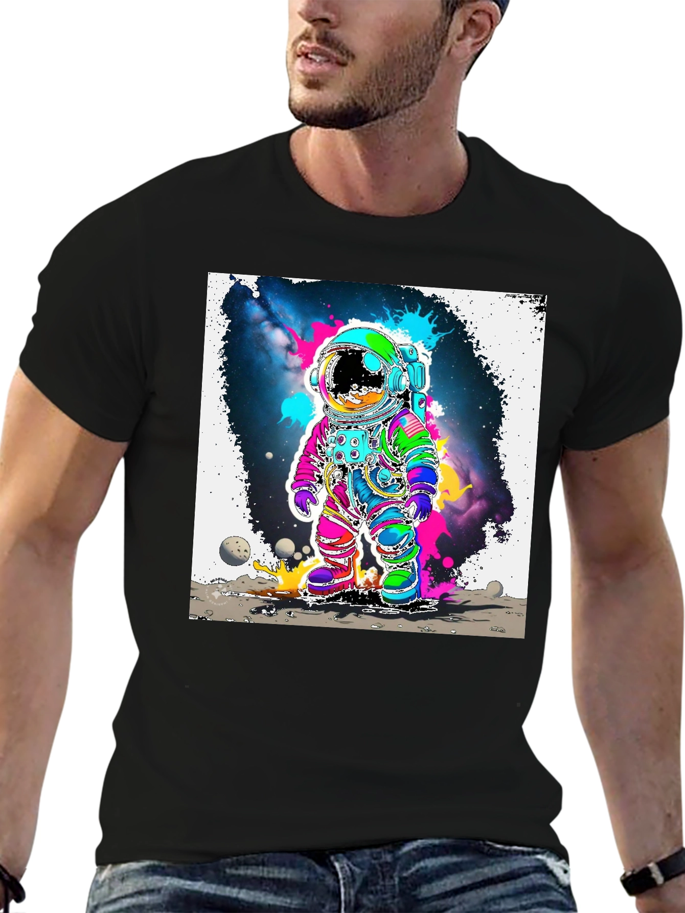 Neon Space Astronaut T-Shirt