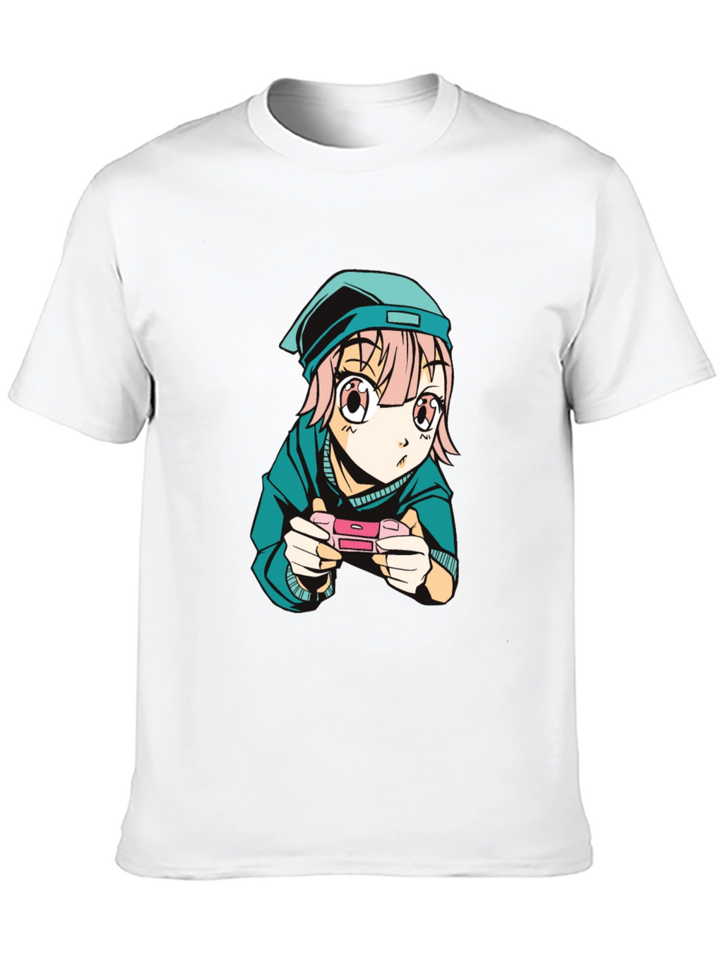 Anime Gamer Graphic Tee - Black