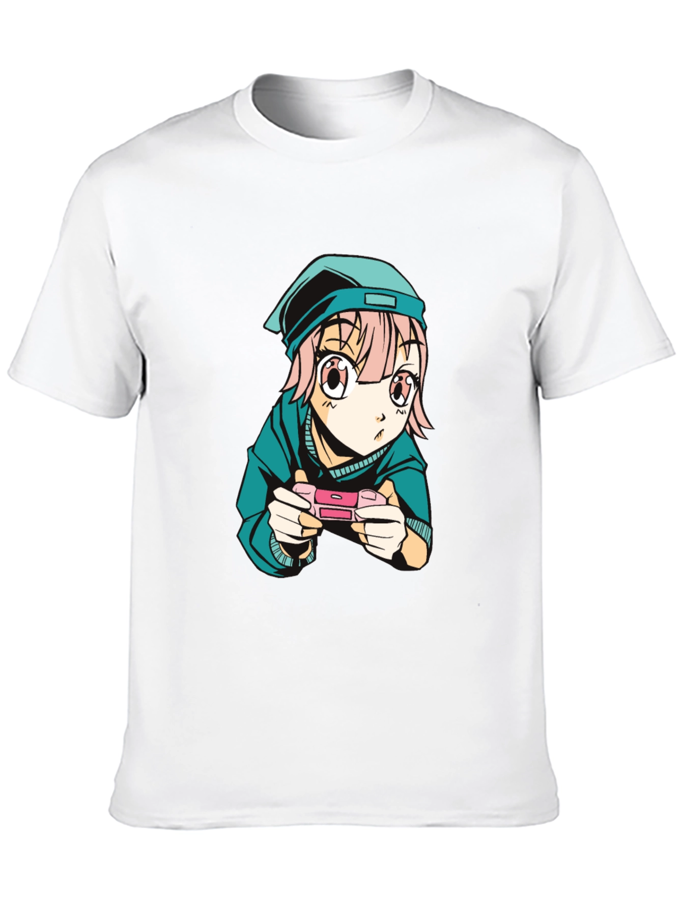 Anime Gamer Graphic Tee - Black