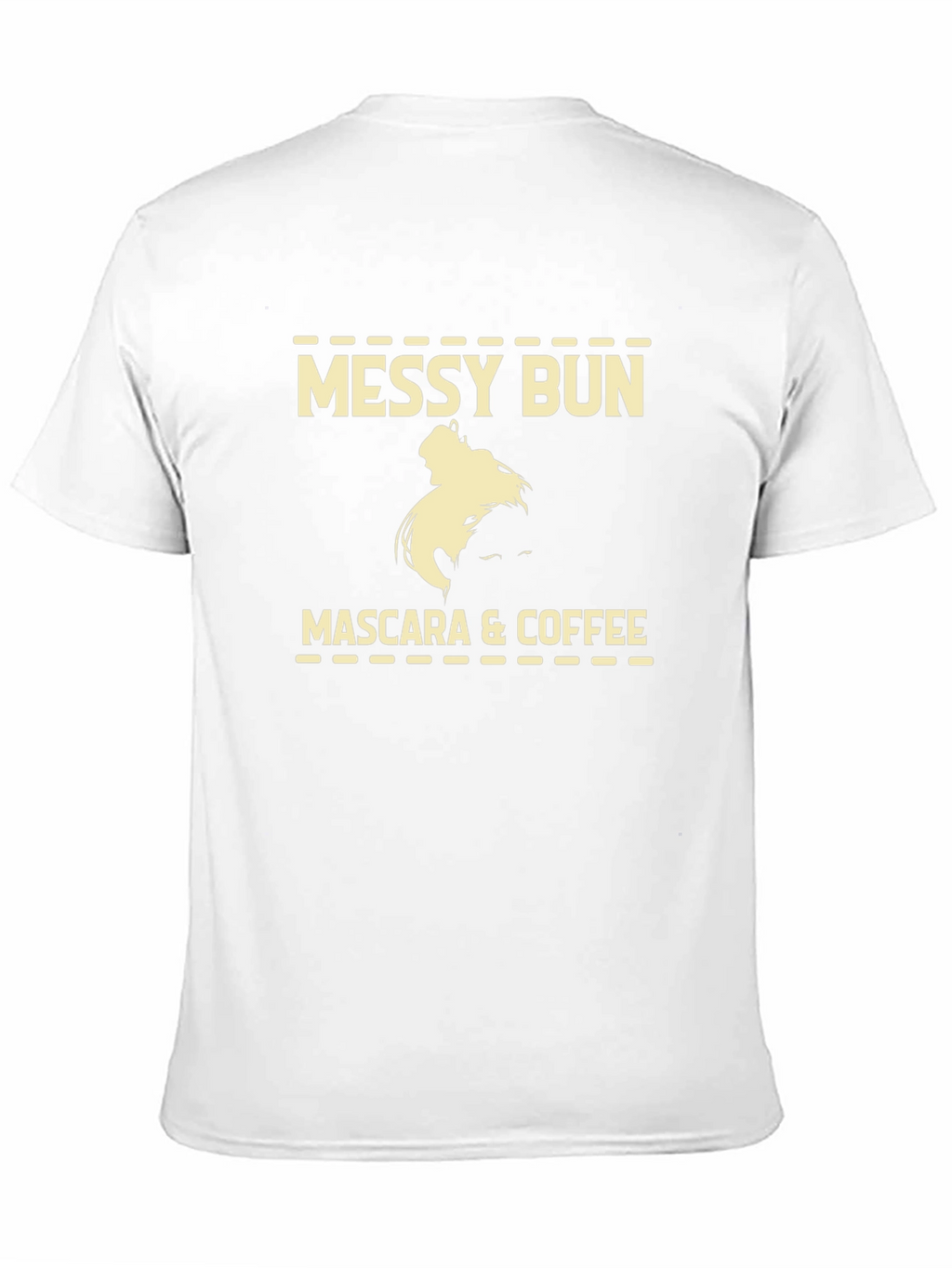 Messy Bun Mascara & Coffee T-Shirt - Black