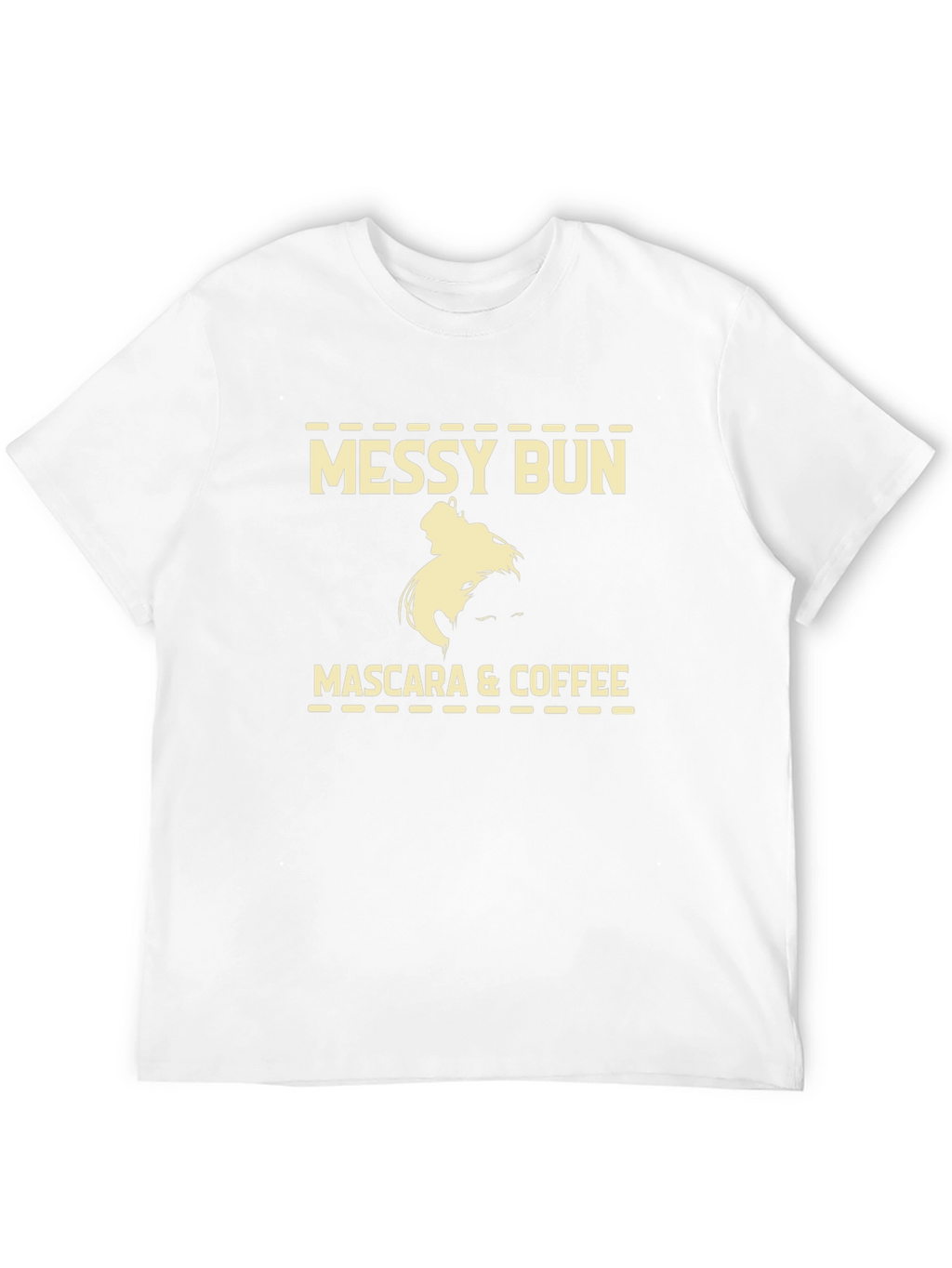 Messy Bun Mascara & Coffee T-Shirt - Black
