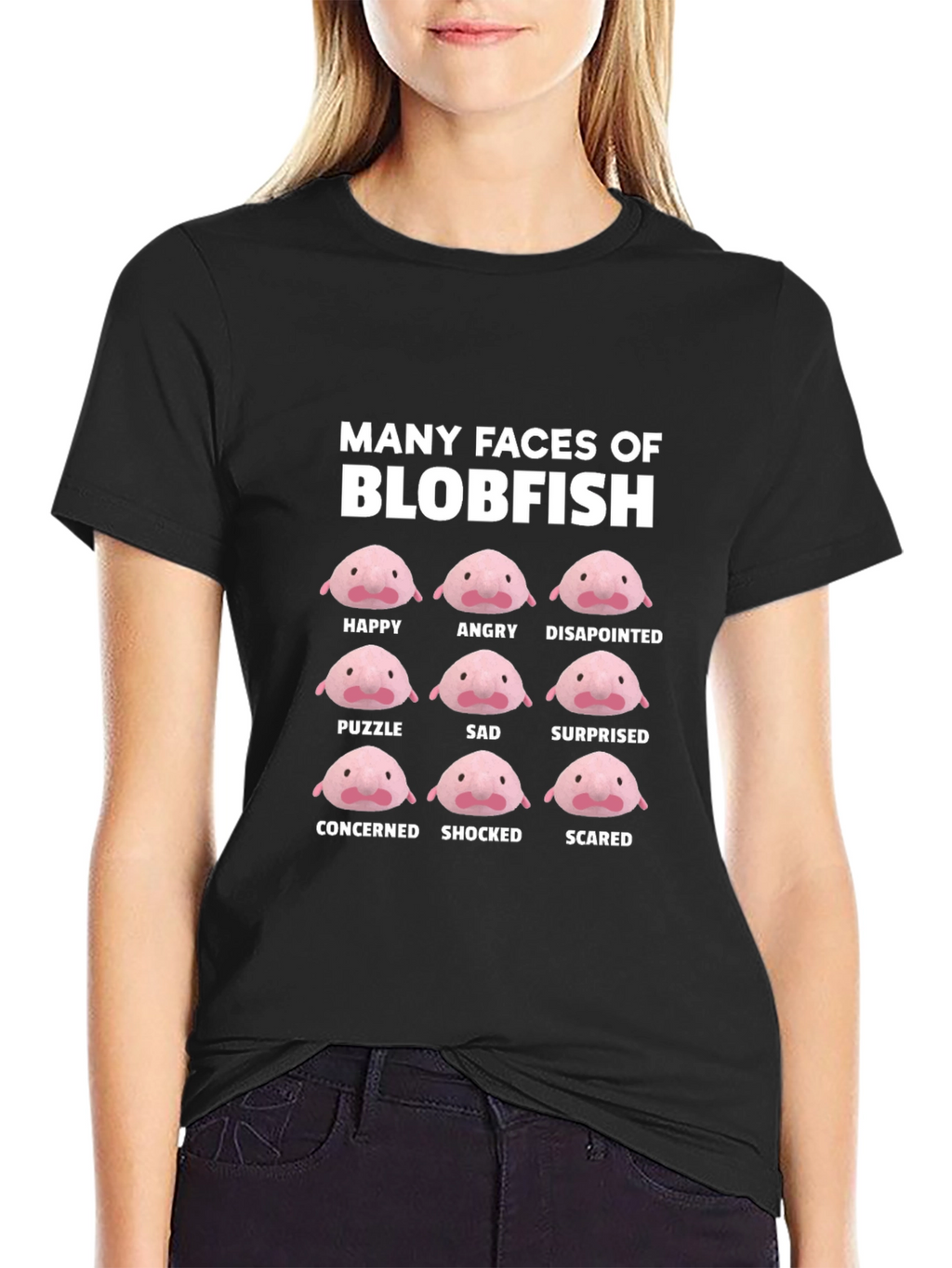 Many Faces of Blobfish T-Shirt - Funny Graphic Tee