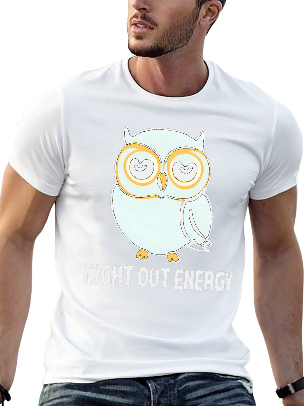 Night Out Energy Owl Graphic Tee