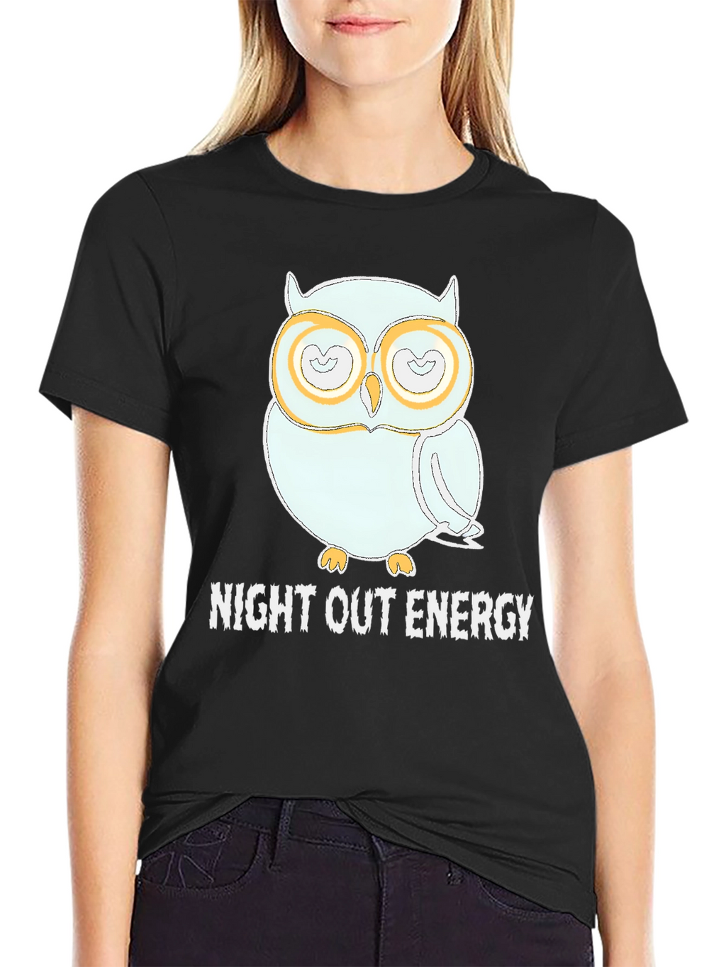 Night Out Energy Owl Graphic Tee