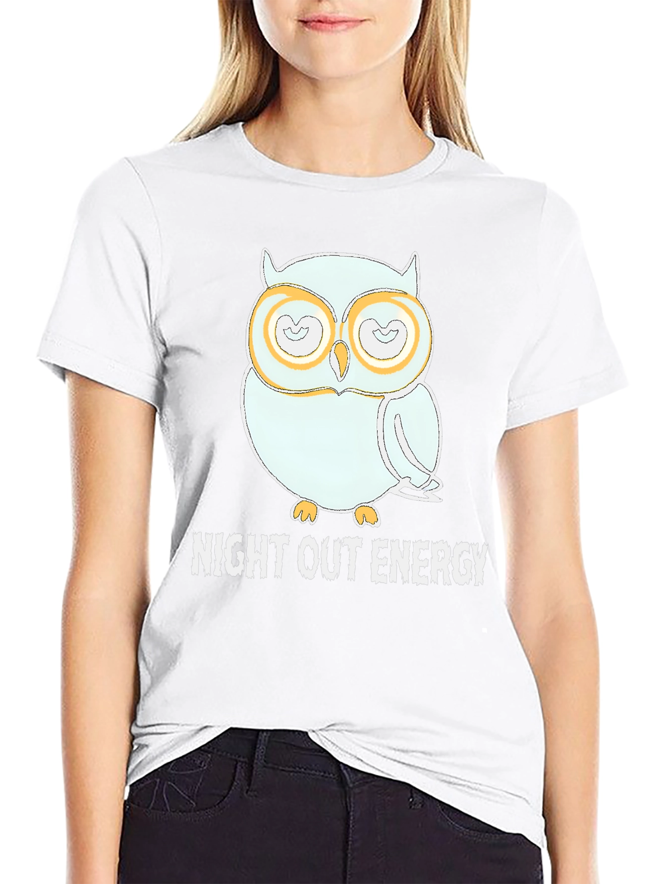 Night Out Energy Owl Graphic Tee