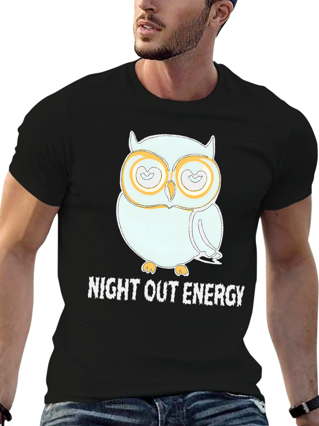 Night Out Energy Owl Graphic Tee