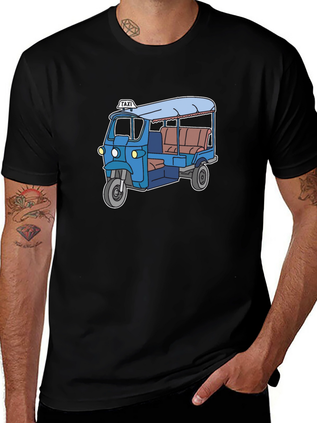 Cool Tuk-Tuk Graphic Tee - Black