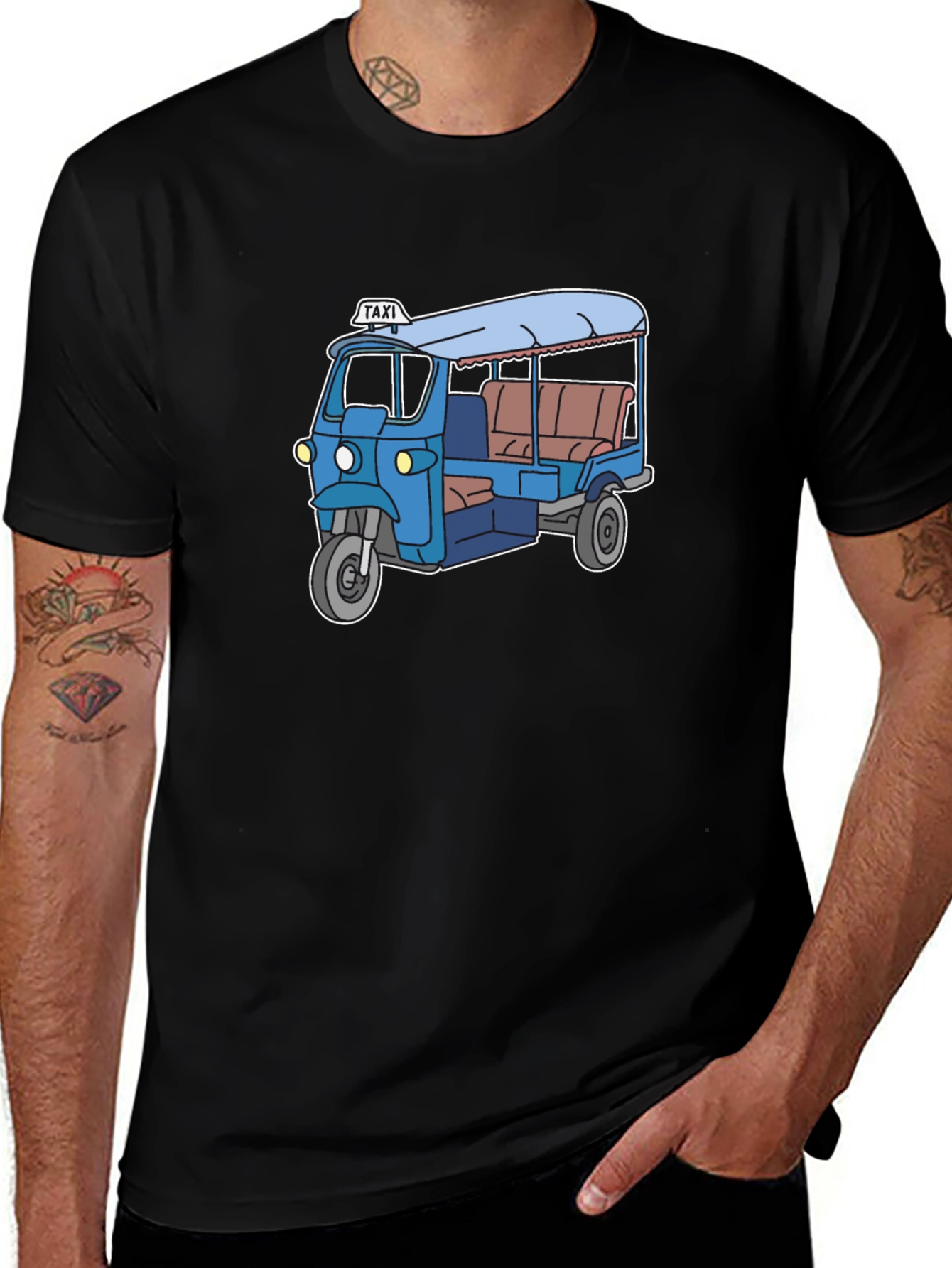 Cool Tuk-Tuk Graphic Tee - Black