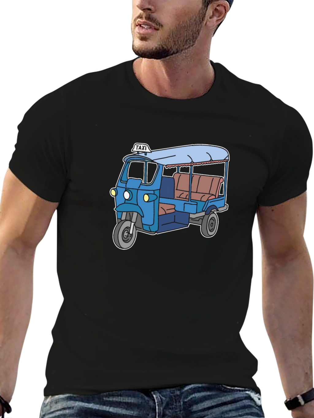 Cool Tuk-Tuk Graphic Tee - Black