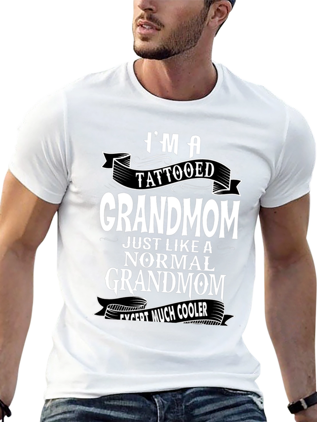Tattooed Grandmom Cool Graphic Tee