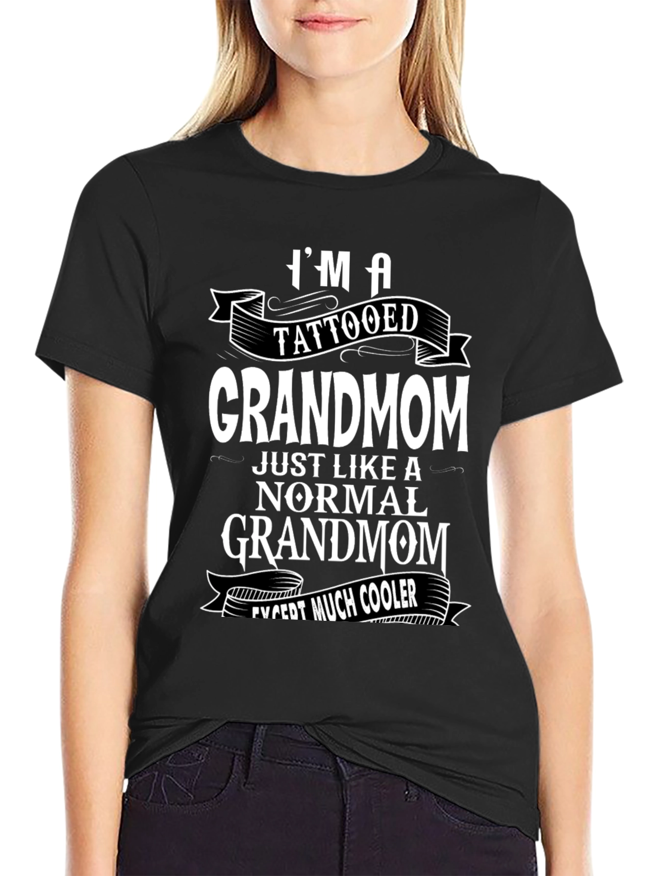 Tattooed Grandmom Cool Graphic Tee