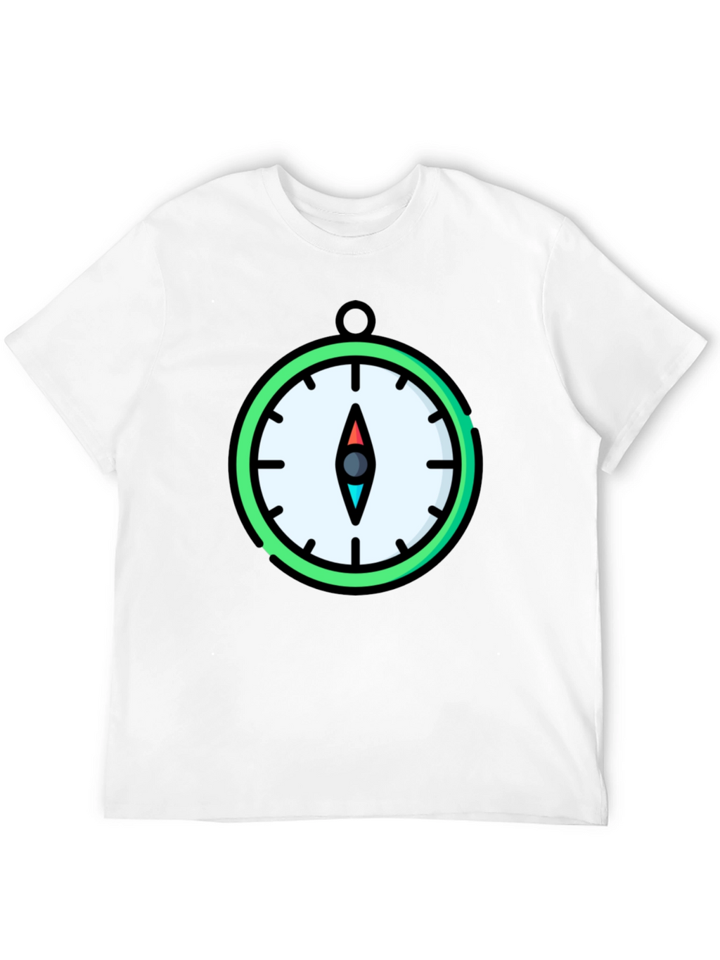 Compass Graphic T-Shirt - Stylish Mens Tee