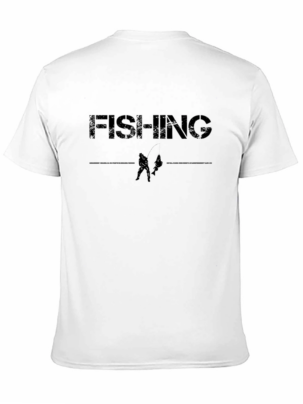 Fishing Graphic Tee - Black Short Sleeve Shirt