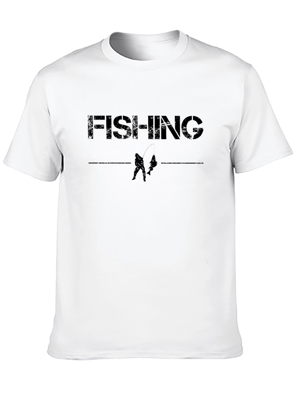 Fishing Graphic Tee - Black Short Sleeve Shirt