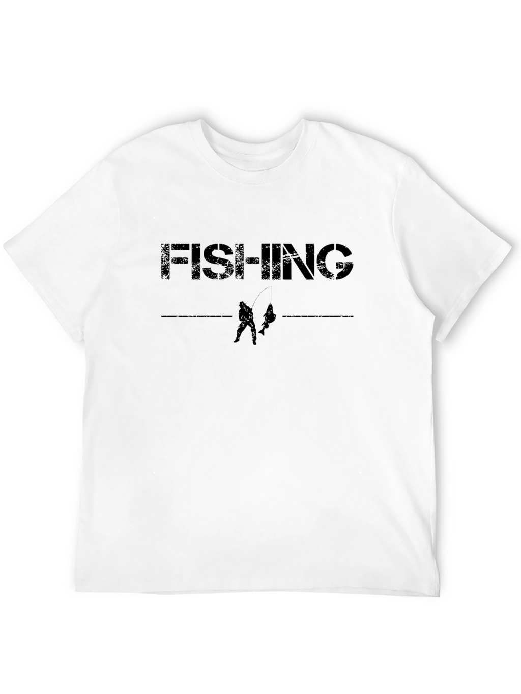 Fishing Graphic Tee - Black Short Sleeve Shirt