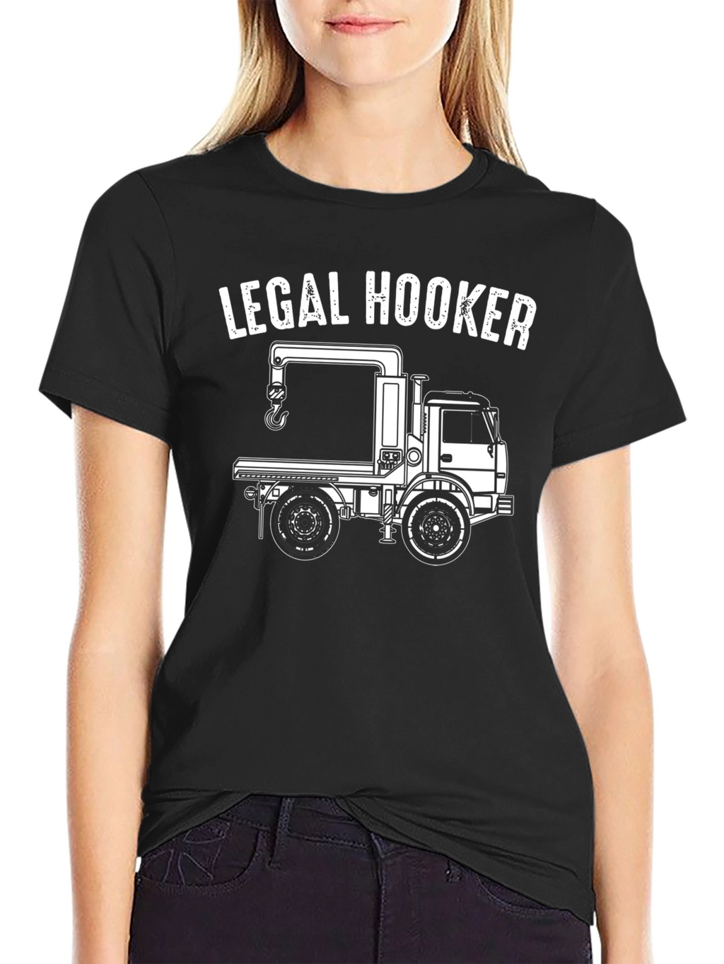 Legal Hooker T-Shirt - Tow Truck Design