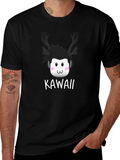Kawaii Deer Antler Graphic T-Shirt