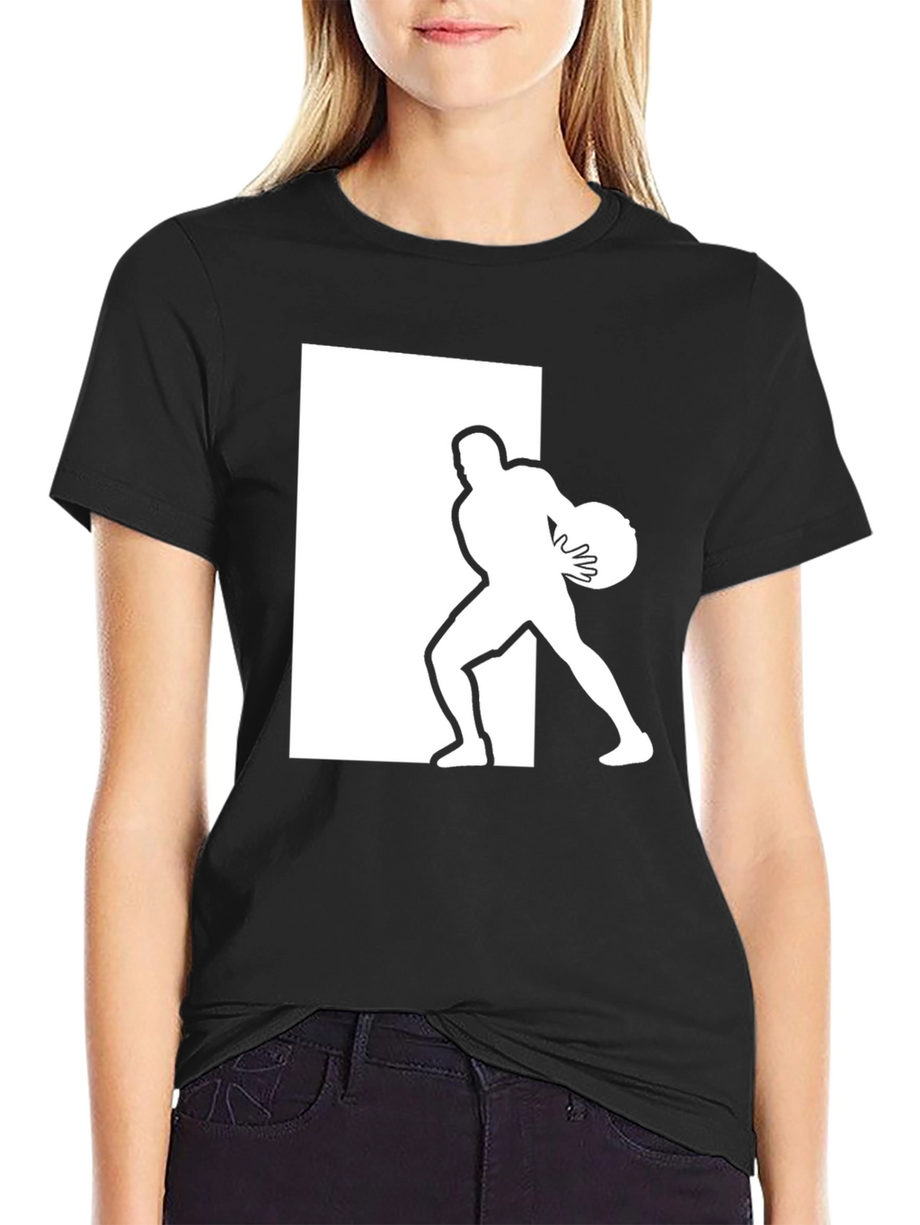 Athlete Graphic Tee - Black Cotton Blend