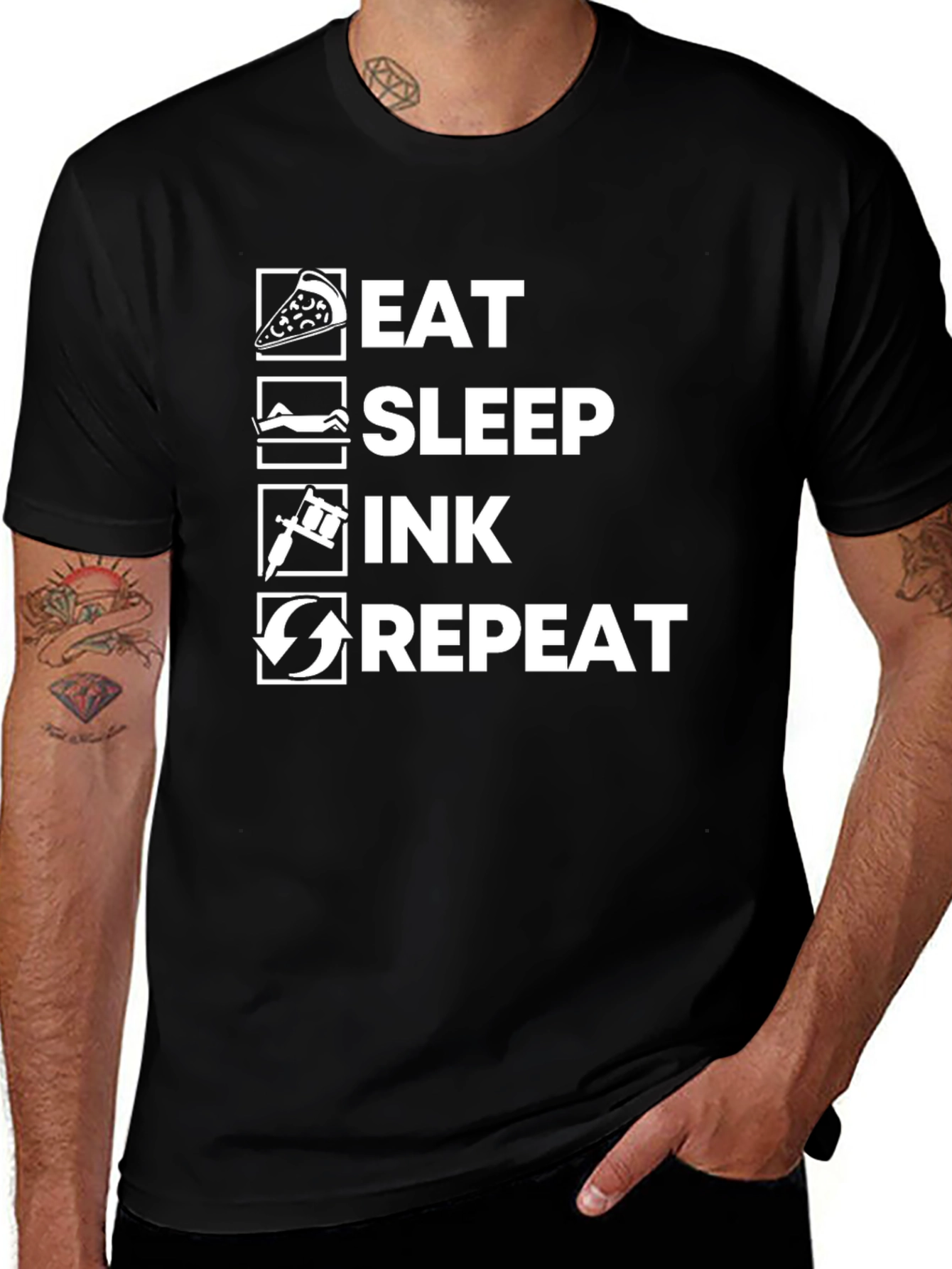 Eat Sleep Ink Repeat Tattoo Lover T-Shirt