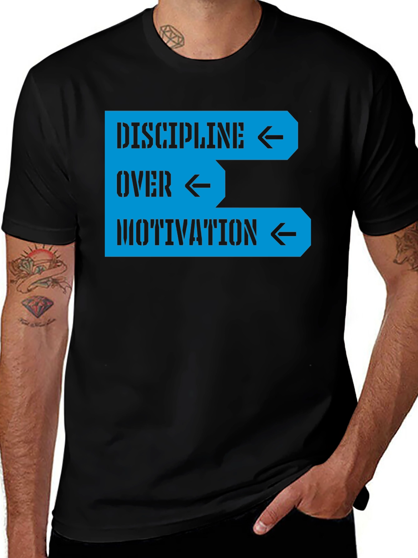 Discipline Over Motivation Graphic Tee
