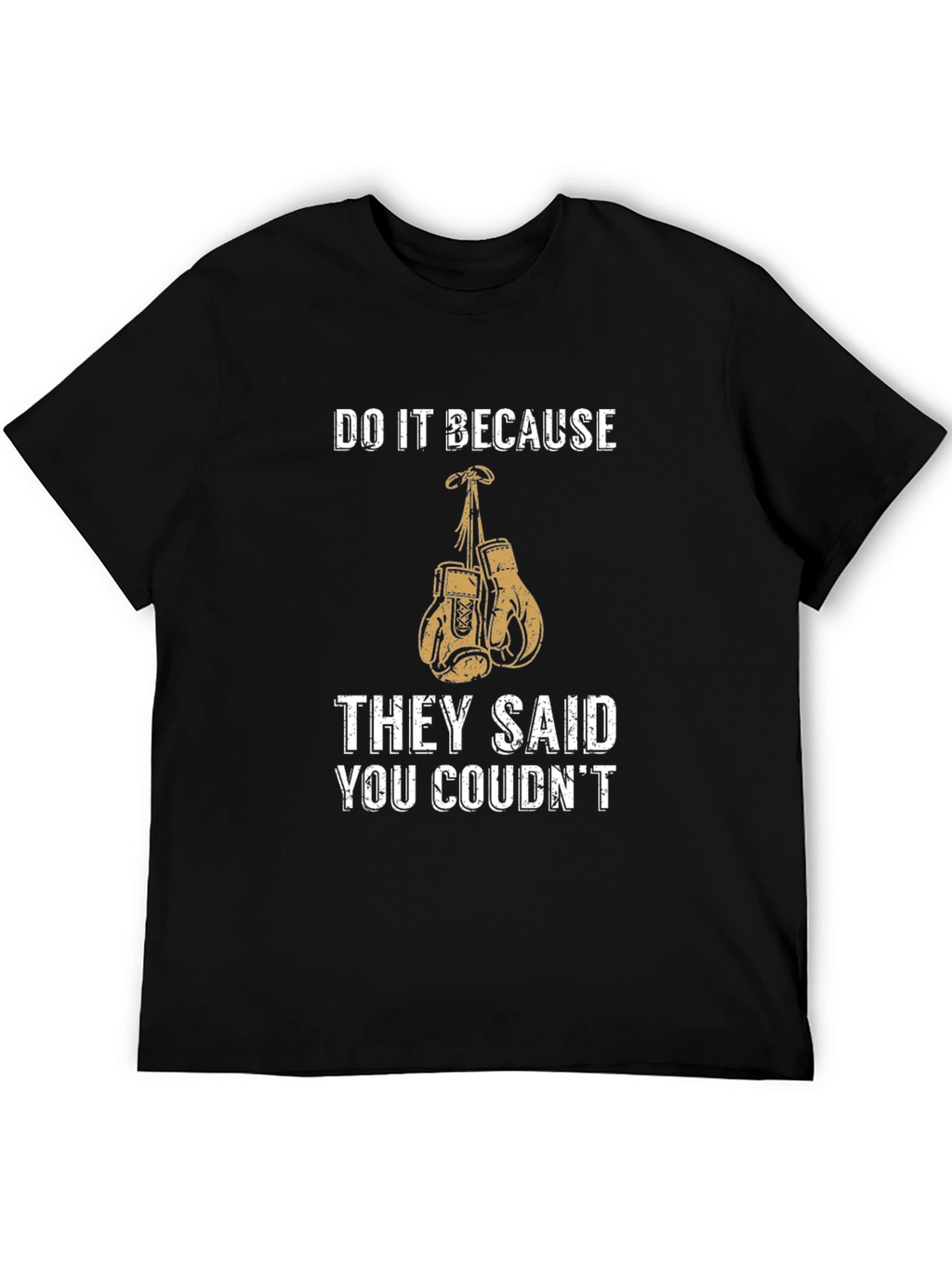 Motivational Boxing Gloves Graphic T-Shirt