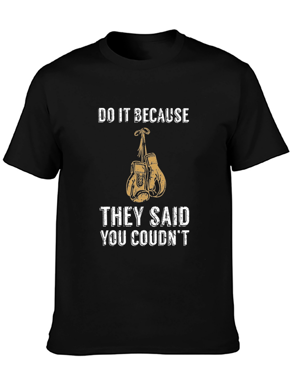 Motivational Boxing Gloves Graphic T-Shirt