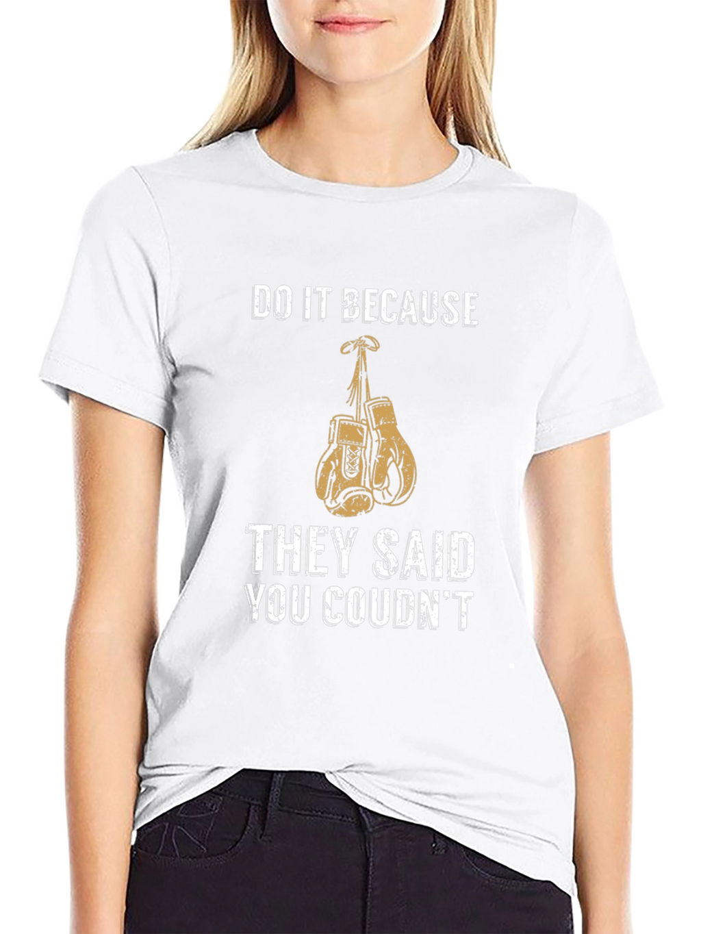 Motivational Boxing Gloves Graphic T-Shirt