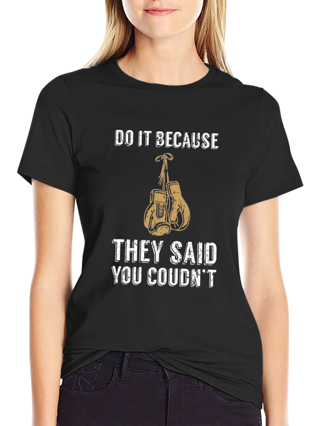 Motivational Boxing Gloves Graphic T-Shirt