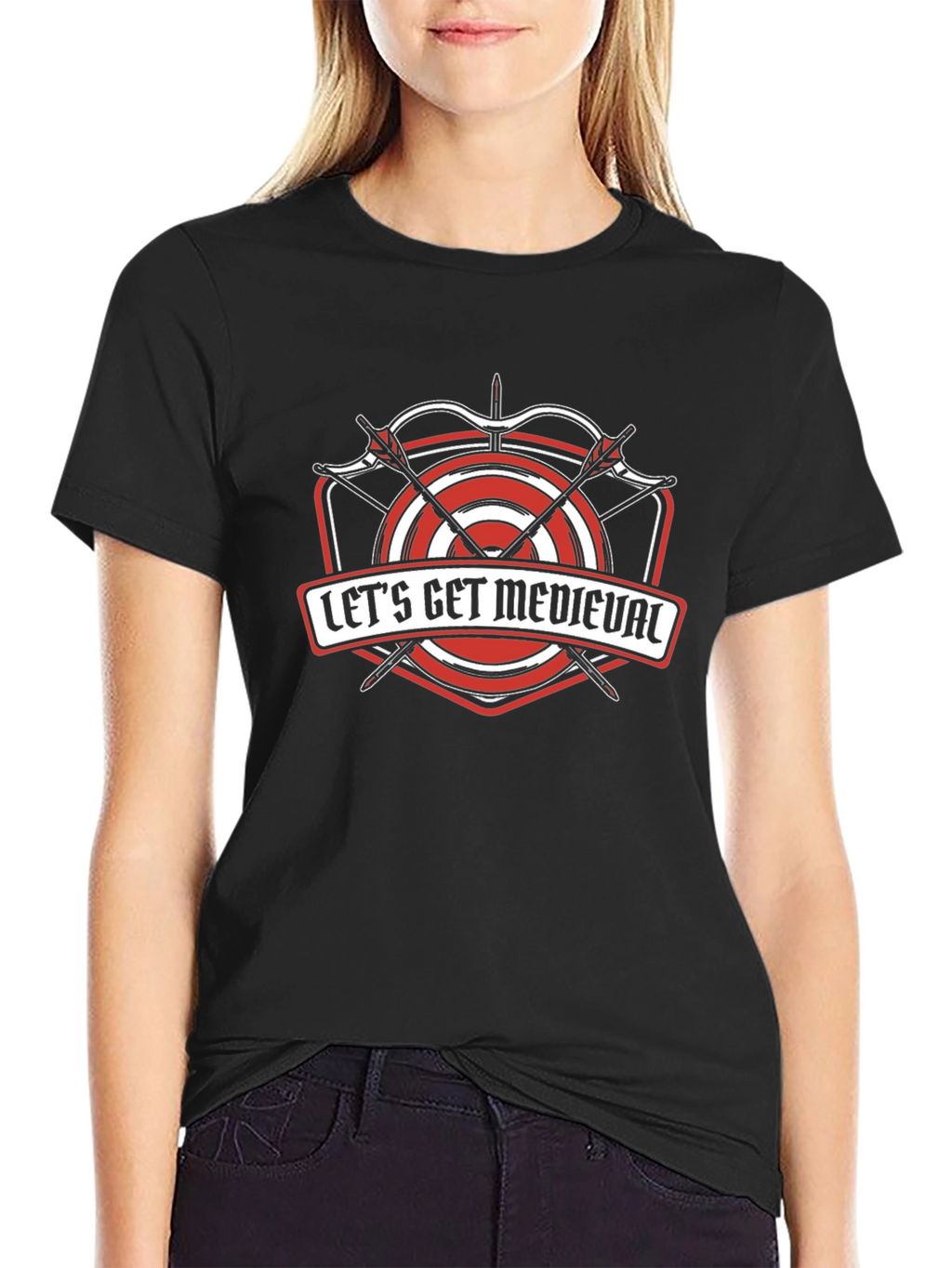 Lets Get Medieval T-Shirt - Archery Target Design