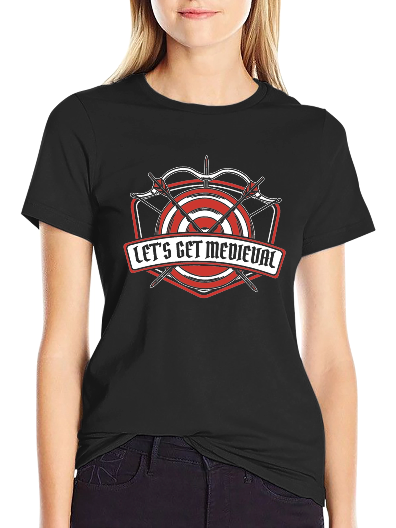 Lets Get Medieval T-Shirt - Archery Target Design