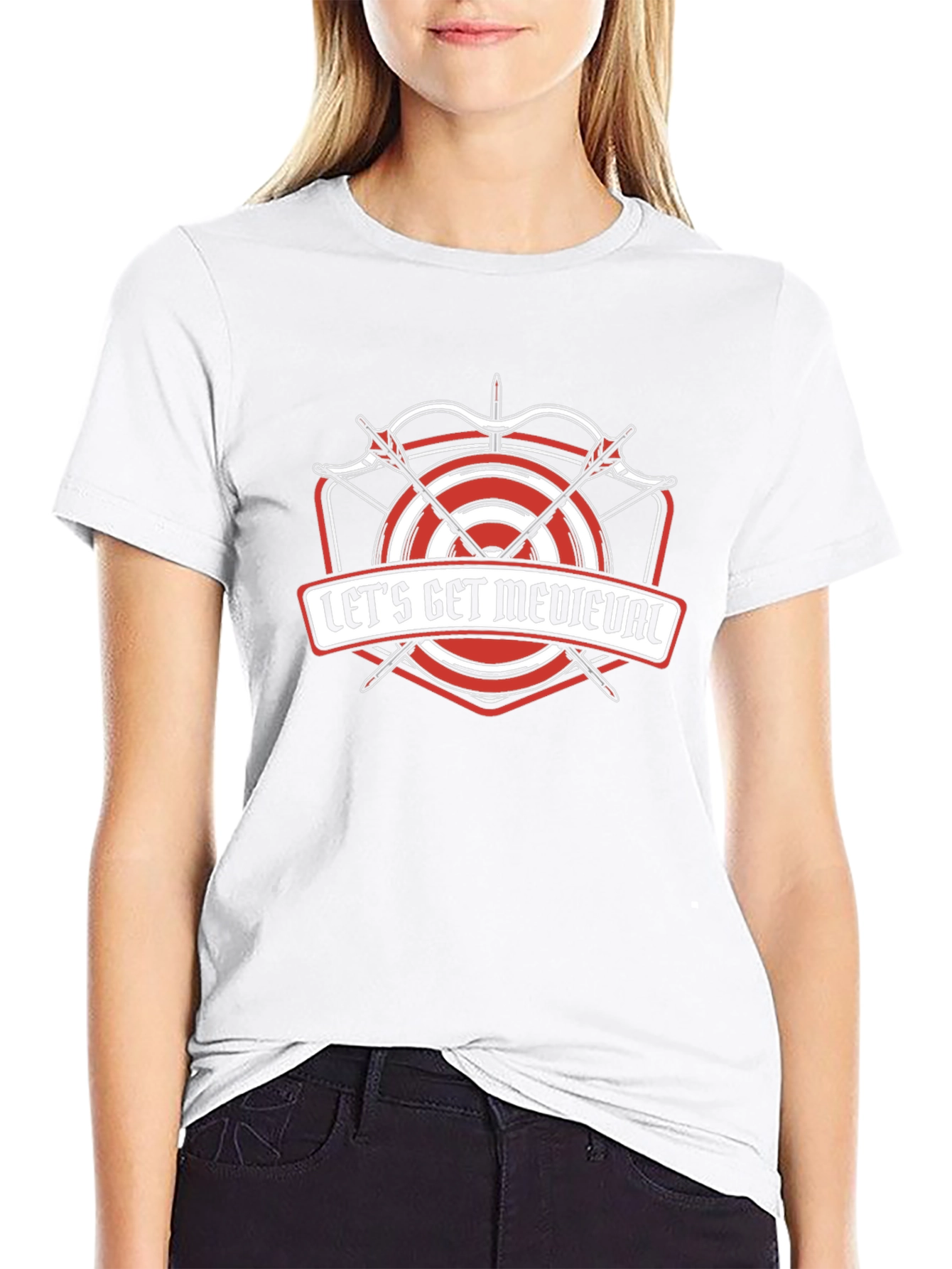 Lets Get Medieval T-Shirt - Archery Target Design