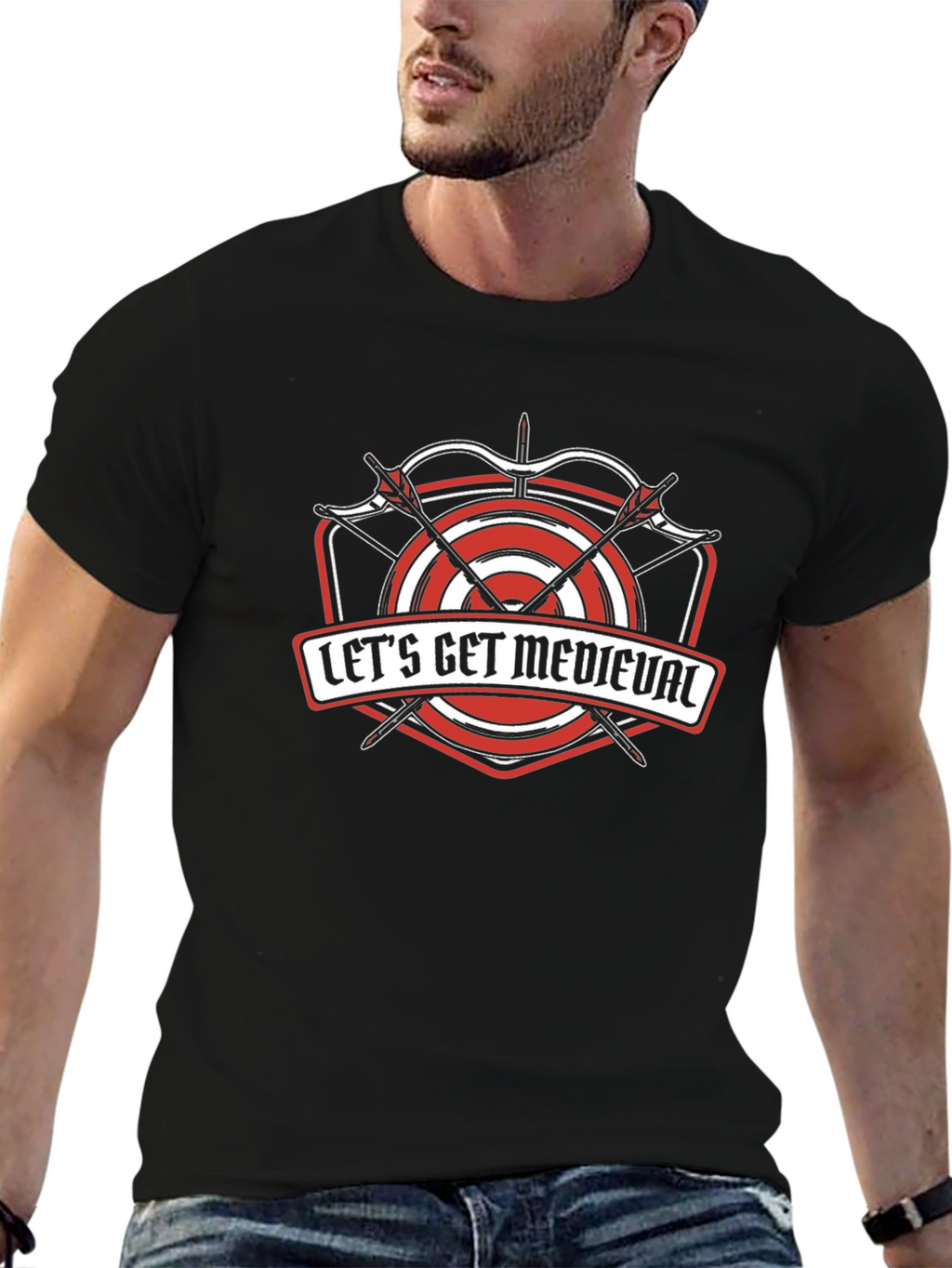 Lets Get Medieval T-Shirt - Archery Target Design