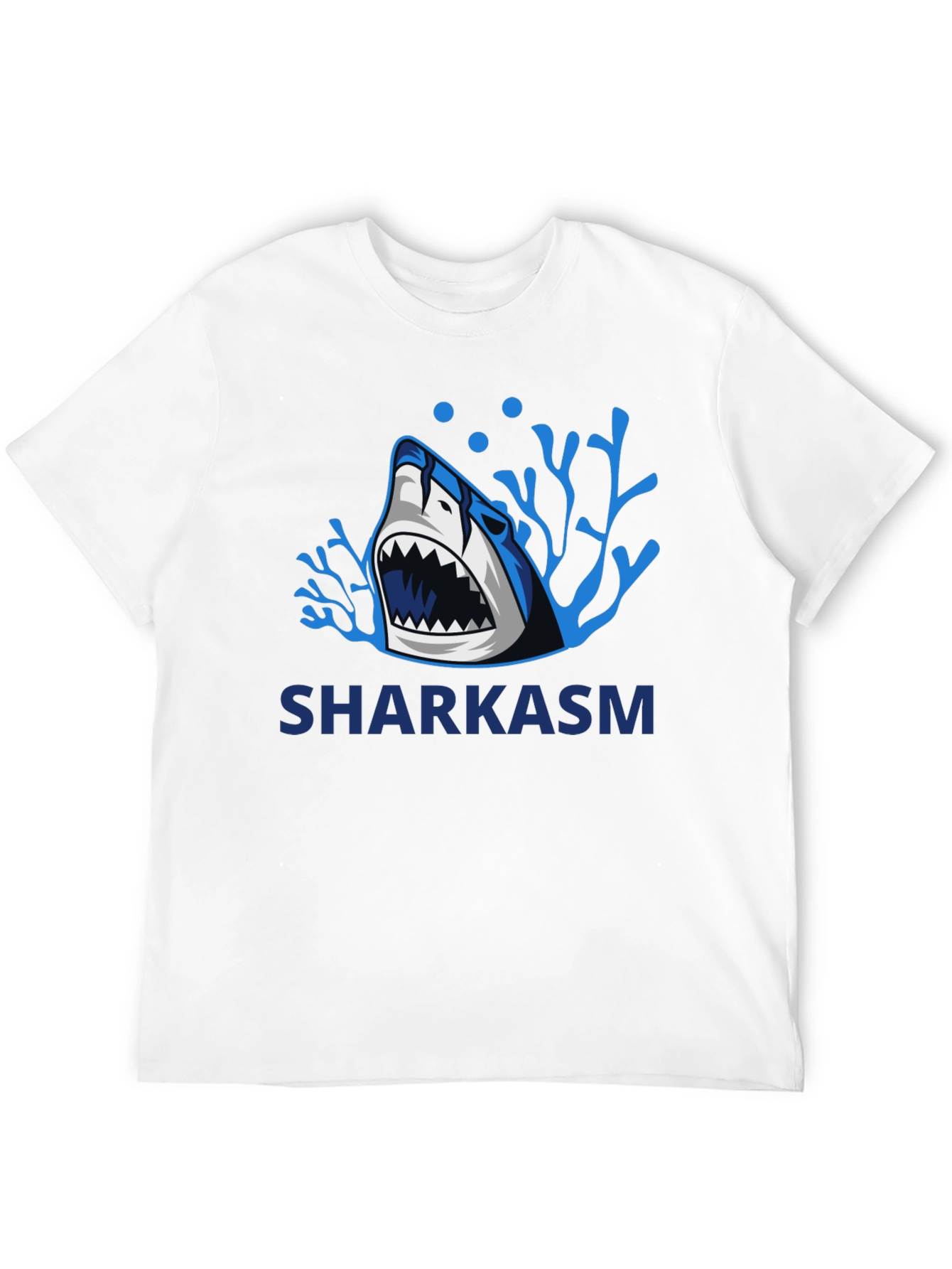 Sharkasm Black Graphic Tee - Funny Shark Design