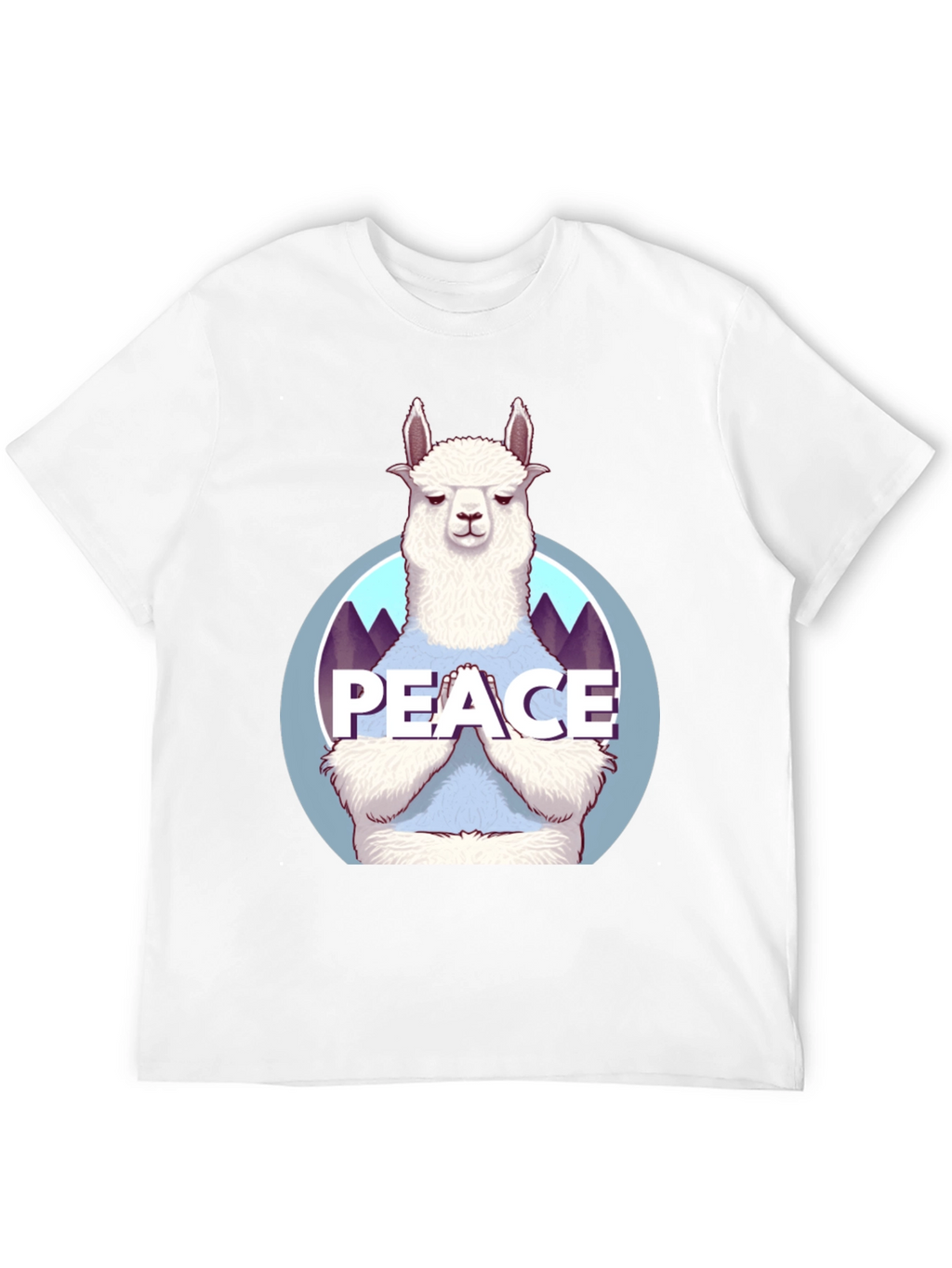 Peace Llama T-Shirt - Mens Black Tee