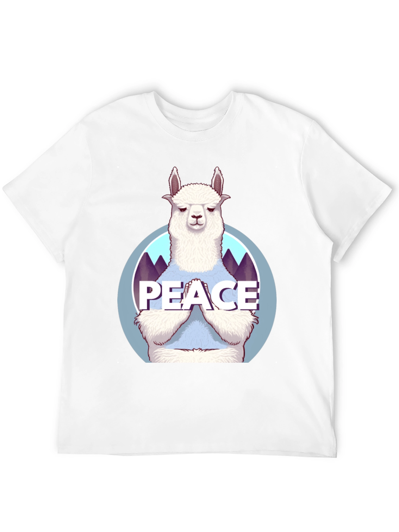 Peace Llama T-Shirt - Mens Black Tee