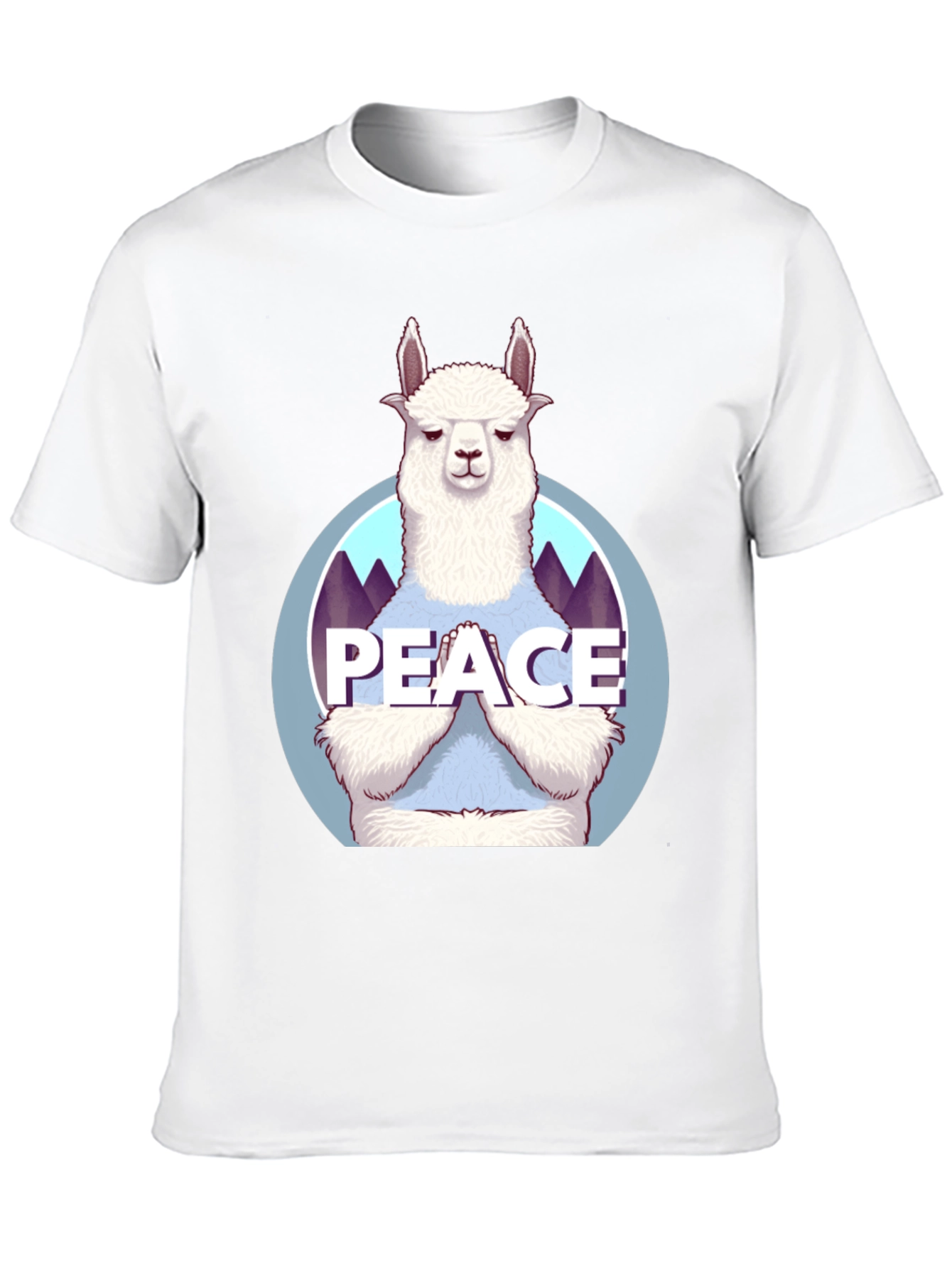 Peace Llama T-Shirt - Mens Black Tee