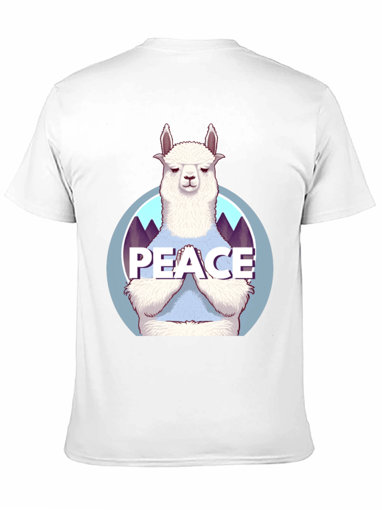 Peace Llama T-Shirt - Mens Black Tee
