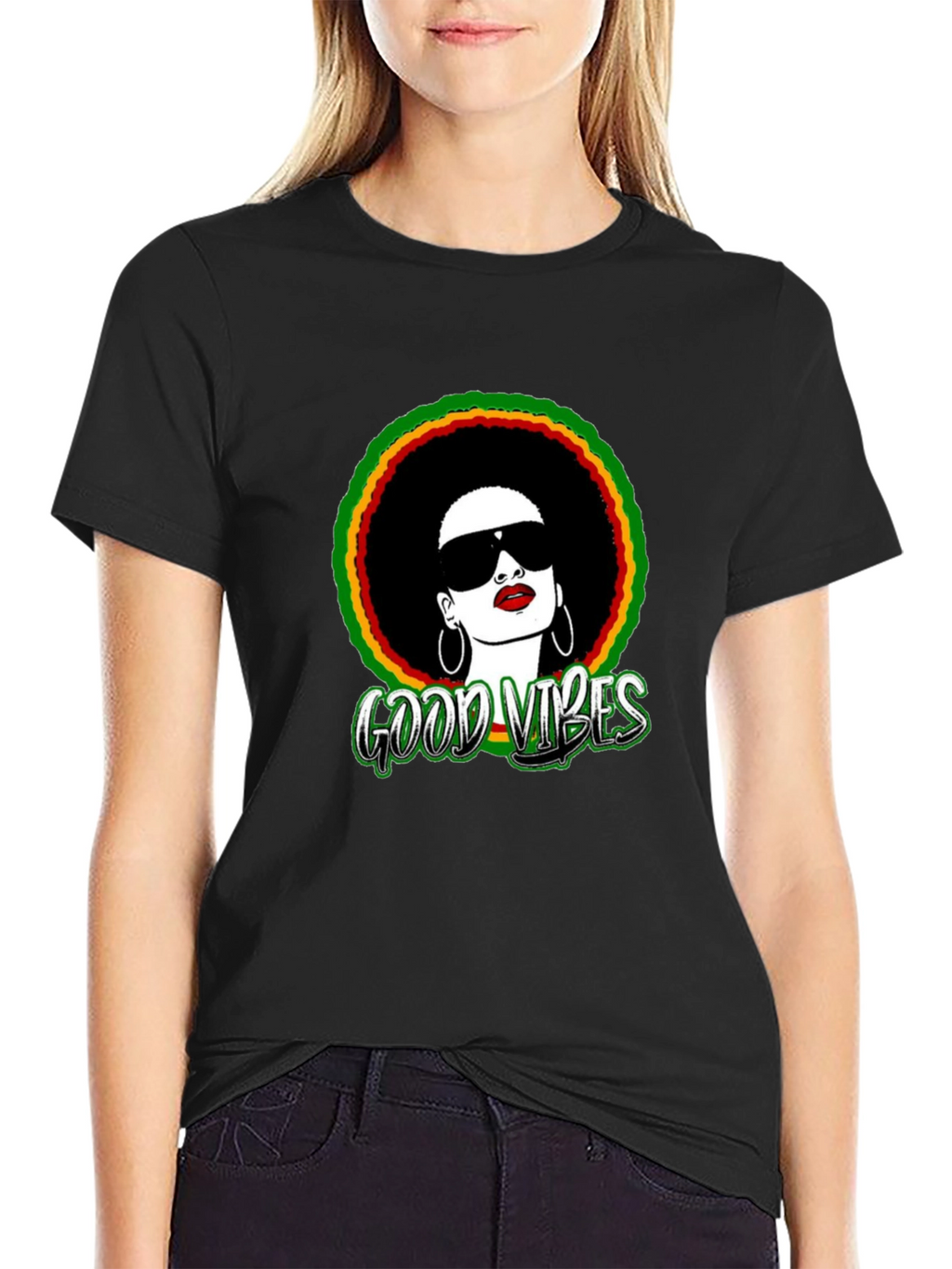 Rasta Afro Good Vibes T-Shirt