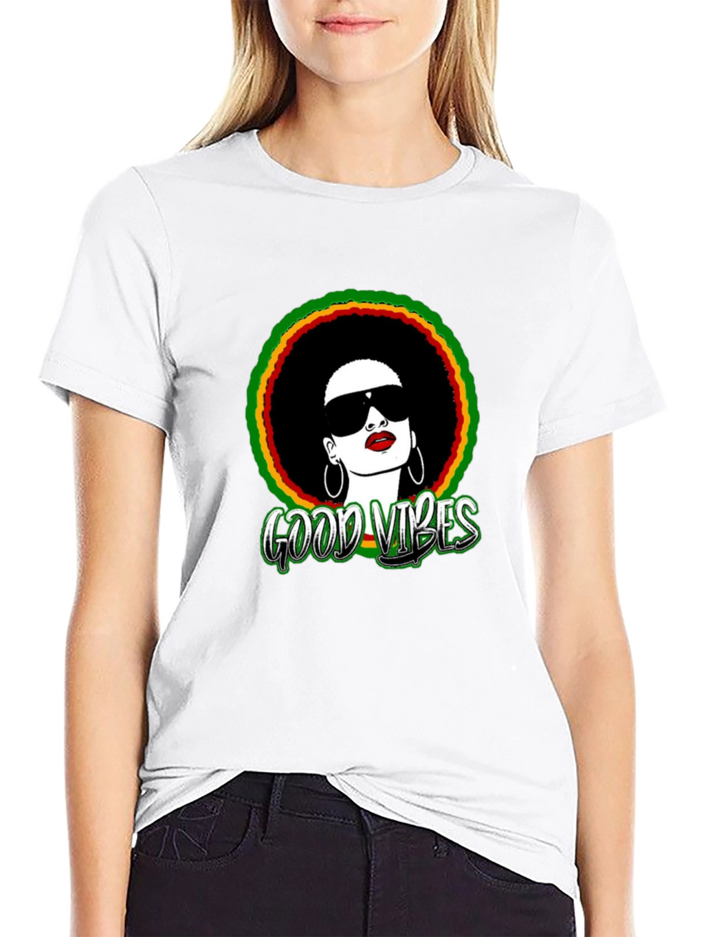 Rasta Afro Good Vibes T-Shirt
