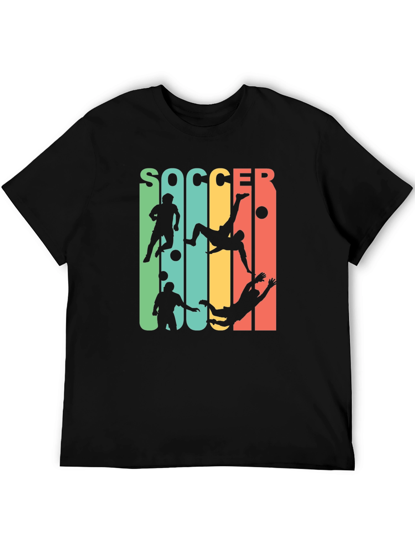 Soccer Player Silhouette Retro Graphic Tee
